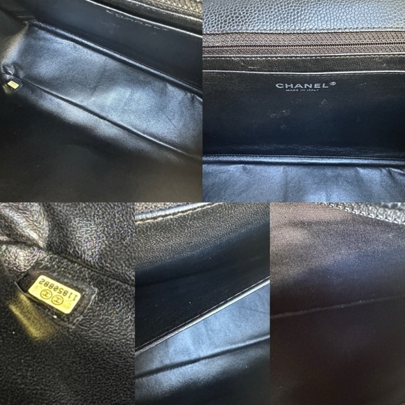 SOLD Chanel Caviar Leather Jumbo Single Flap Shoulder Bag - Picture 16 of 16